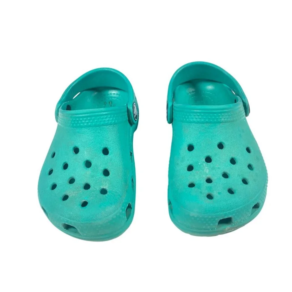 Crocs Classic Green Slip On Clogs Toddler Size C 7 shoes